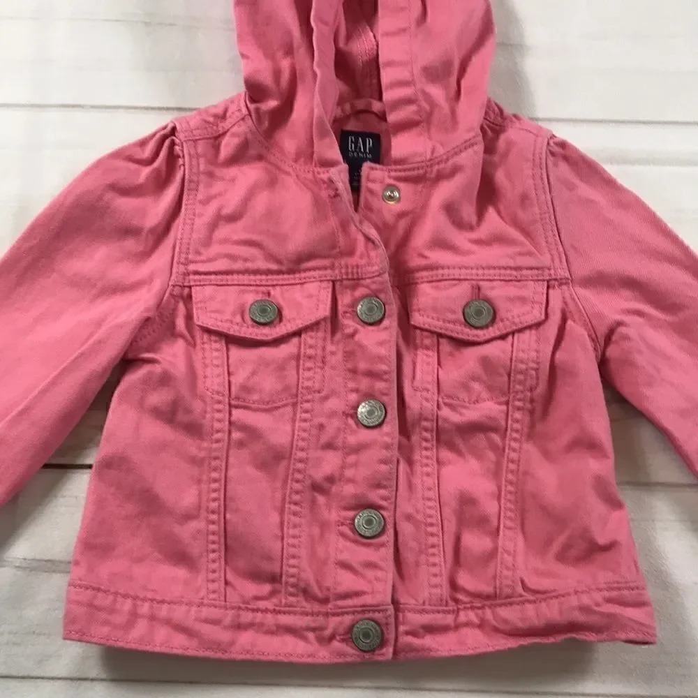Gap Girl's Denim Hooded Jacket